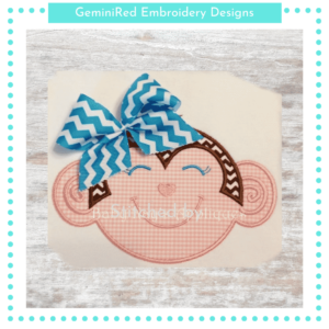Monkey Girl Face {Three Sizes}