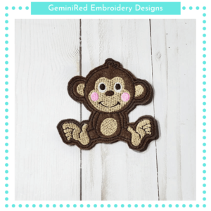 Monkey Play Animal Feltie {4x4}