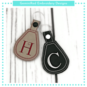 Monogram Blank Key Fob {Eyelet & Snap}
