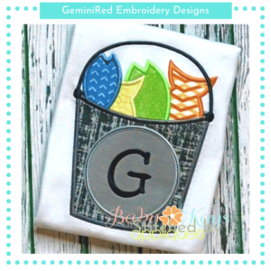 Monogram Fishing Bucket {Four Sizes}