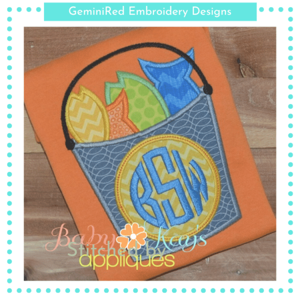 Monogram Fishing Bucket {Four Sizes} - Image 2