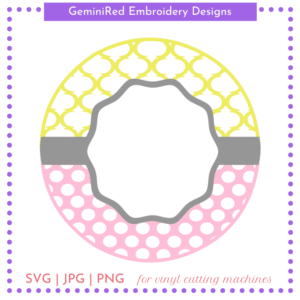 CUT FILE - Moroccan and Dots Circle Frame