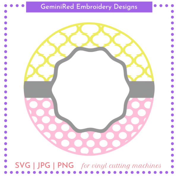 CUT FILE - Moroccan and Dots Circle Frame