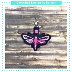 Moth Key Fob {Eyelet & Snap}