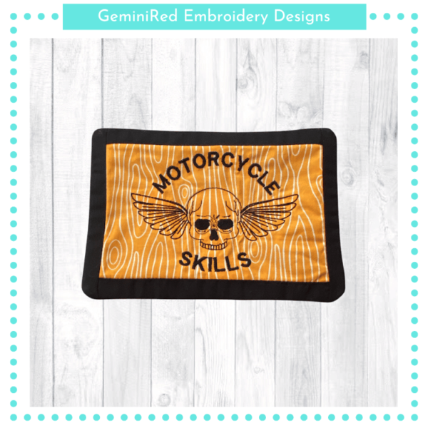 Motorcycle Skills Mug Rug {5x7}