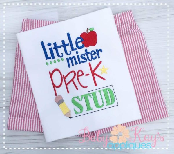 Little Mister Pre-K Stud {Three Sizes}
