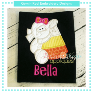 Mummy Girl on Candy Corn {Four Sizes}