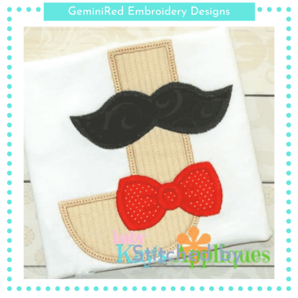 Mustache and Bow Tie Alpha {Four Sizes} - Image 2