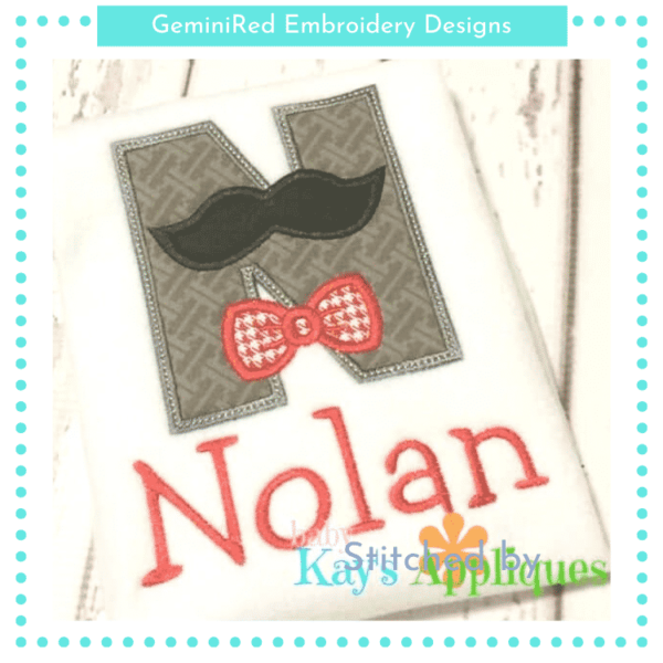 Mustache and Bow Tie Alpha {Four Sizes} - Image 3