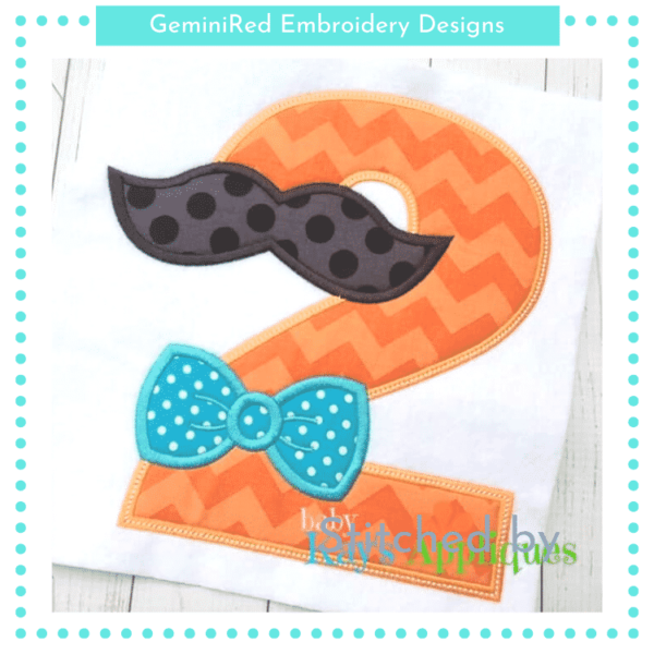 Mustache and Bow Tie Numbers {Four Sizes} - Image 2