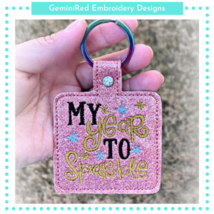 My Year to Sparkle Key Fob {Eyelet & Snap}