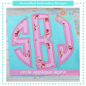 Natural Circle Appliqué Alphabet {Four Sizes}
