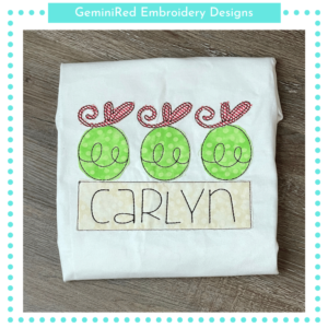 Ornament Trio with Name Frame {Four Sizes}