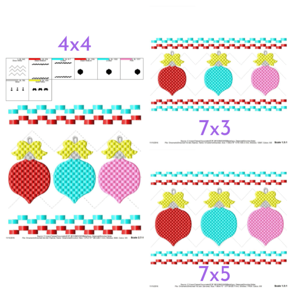 Christmas Ornament Faux Smock {Three Sizes} - Image 2