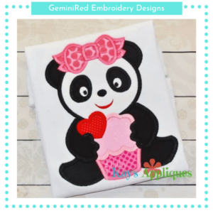 Panda Girl with a Cupcake {Four Sizes}