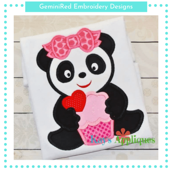 Panda Girl with a Cupcake {Four Sizes}