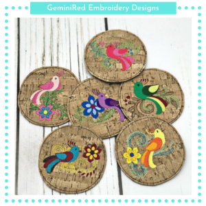 Paradise Birds Coaster Set {Six Designs}
