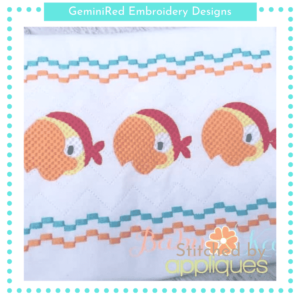 Parrot Face Faux Smock {Three Sizes}
