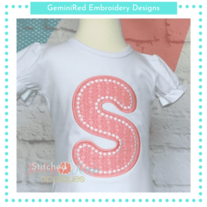 Pearl Stitch Alpha {Four Sizes}