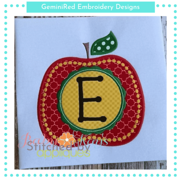 Pearl Stitch Monogram Apple {Four Sizes}