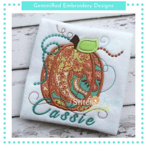 Pearls and Swirls Pumpkin {Four Sizes} - Image 2