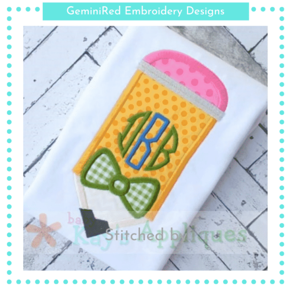 Pencil with Bow Tie {Four Sizes}