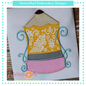 Fat Pencil with Swirls {Four Sizes}