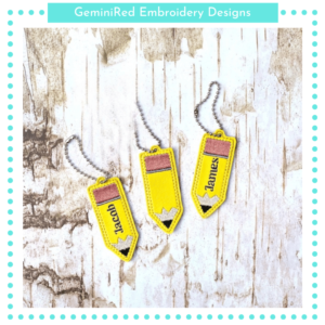 Pencil Zipper Pull {4x4}