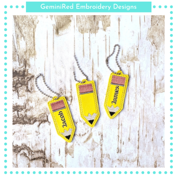 Pencil Zipper Pull {4x4}