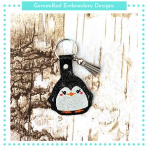 Penguin Buddy Key Fob {Eyelet & Snap}