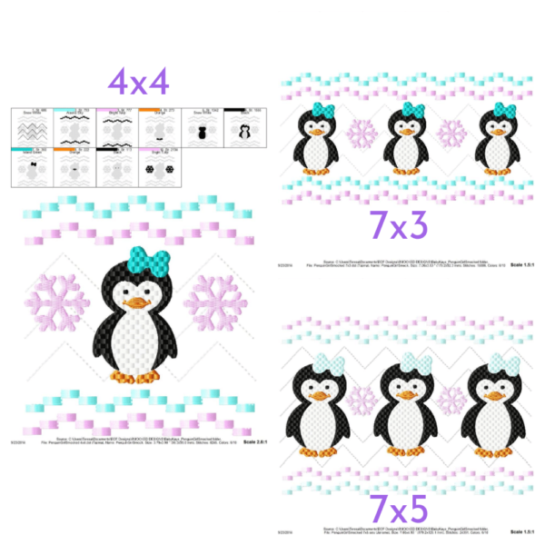 Penguin Girl Faux Smock {Three Sizes} - Image 2