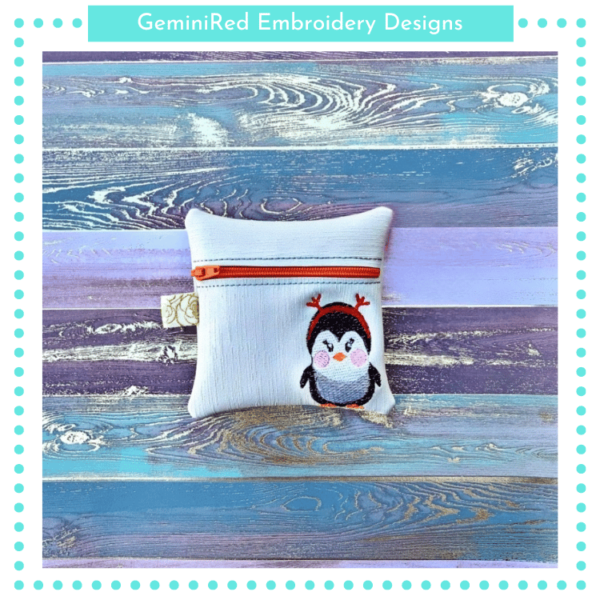 Penguin Zipper Bag {4x4}
