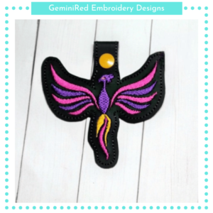 Phoenix Key Fob {Eyelet & Snap}