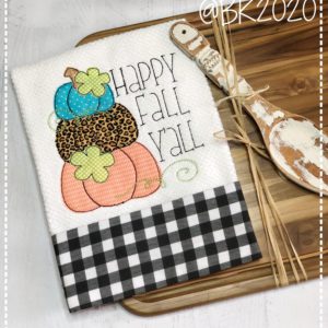 Happy Fall Y'all Stacked Pumpkins {Four Sizes}
