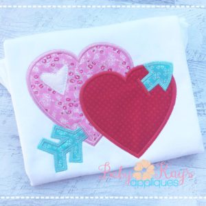Two Hearts with Arrow {Four Sizes}