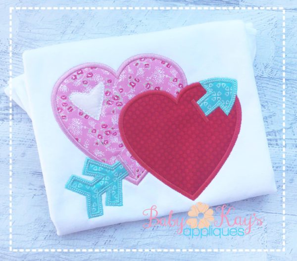 Two Hearts with Arrow {Four Sizes}