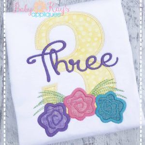 Floral Number Set {Four Sizes}