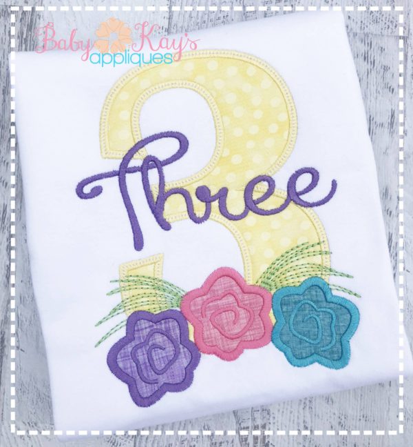 Floral Number Set {Four Sizes}