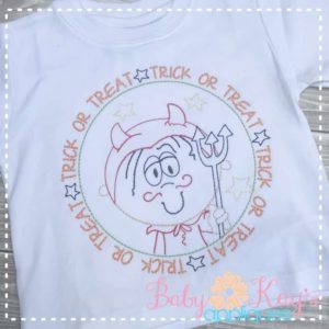 Trick or Treat Devil Sketch {Four Sizes}