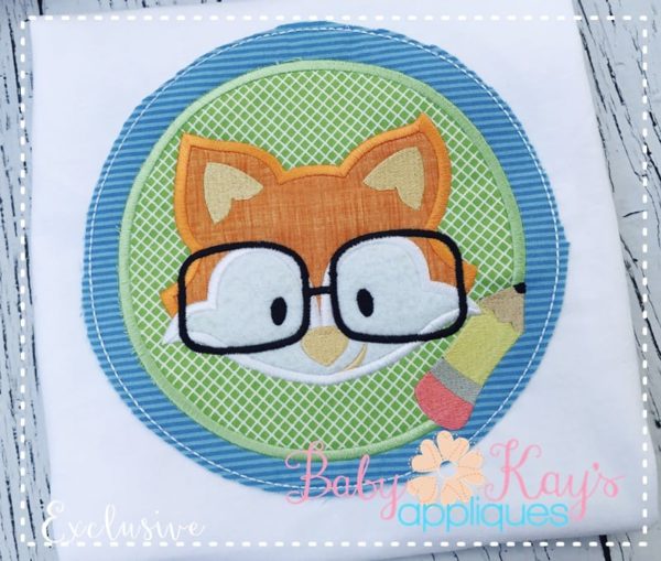 Fox In Pencil Frame {Four Sizes}