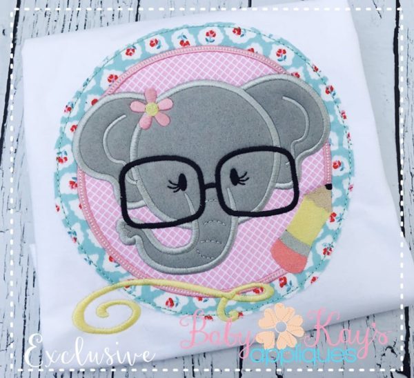 Elephant Girl In Pencil Frame {Four Sizes}
