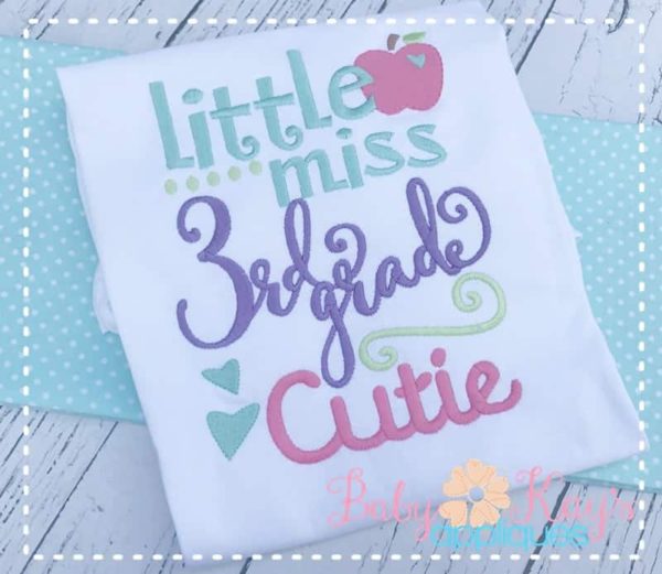 Little Miss 3rd Grade Cutie {Three Sizes}