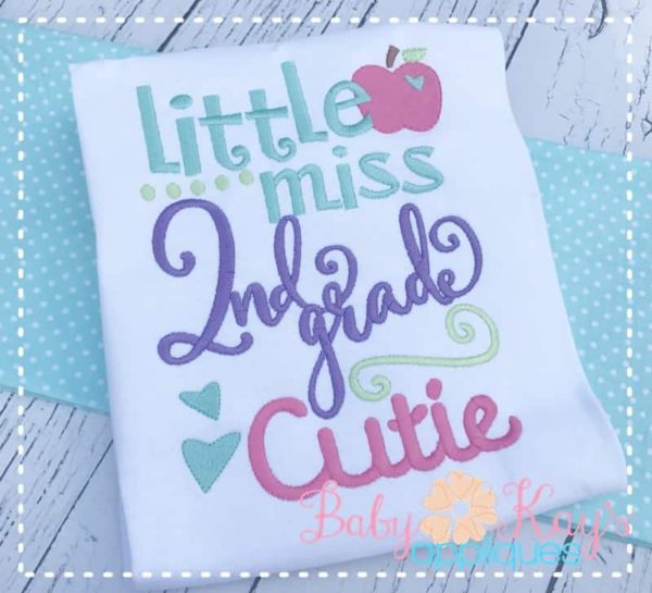 Little Miss 2nd Grade Cutie {Three Sizes}