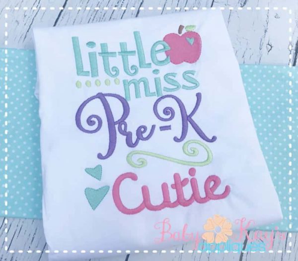Little Miss Pre-K Cutie {Three Sizes}