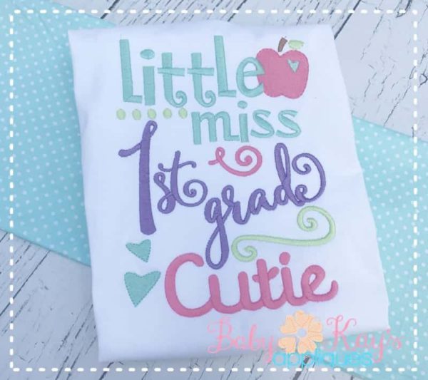 Little Miss 1st Grade Cutie {Three Sizes}