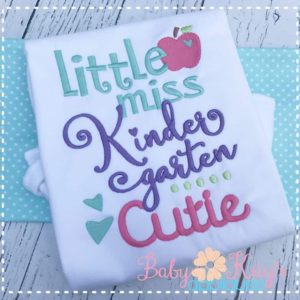 Little Miss Kindergarten Cutie {Three Sizes}