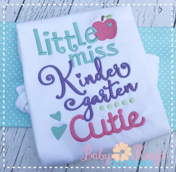 Little Miss Kindergarten Cutie {Three Sizes}
