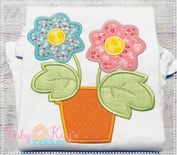 Two Flowers in Pot {Four Sizes}