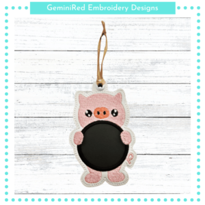 Pig Monogram Tag {4x4}