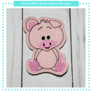 Pig Play Animal Feltie {4x4}